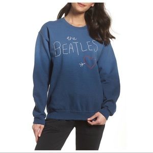 Junk Food The Beatles Ombré Distressed Sweatshirt